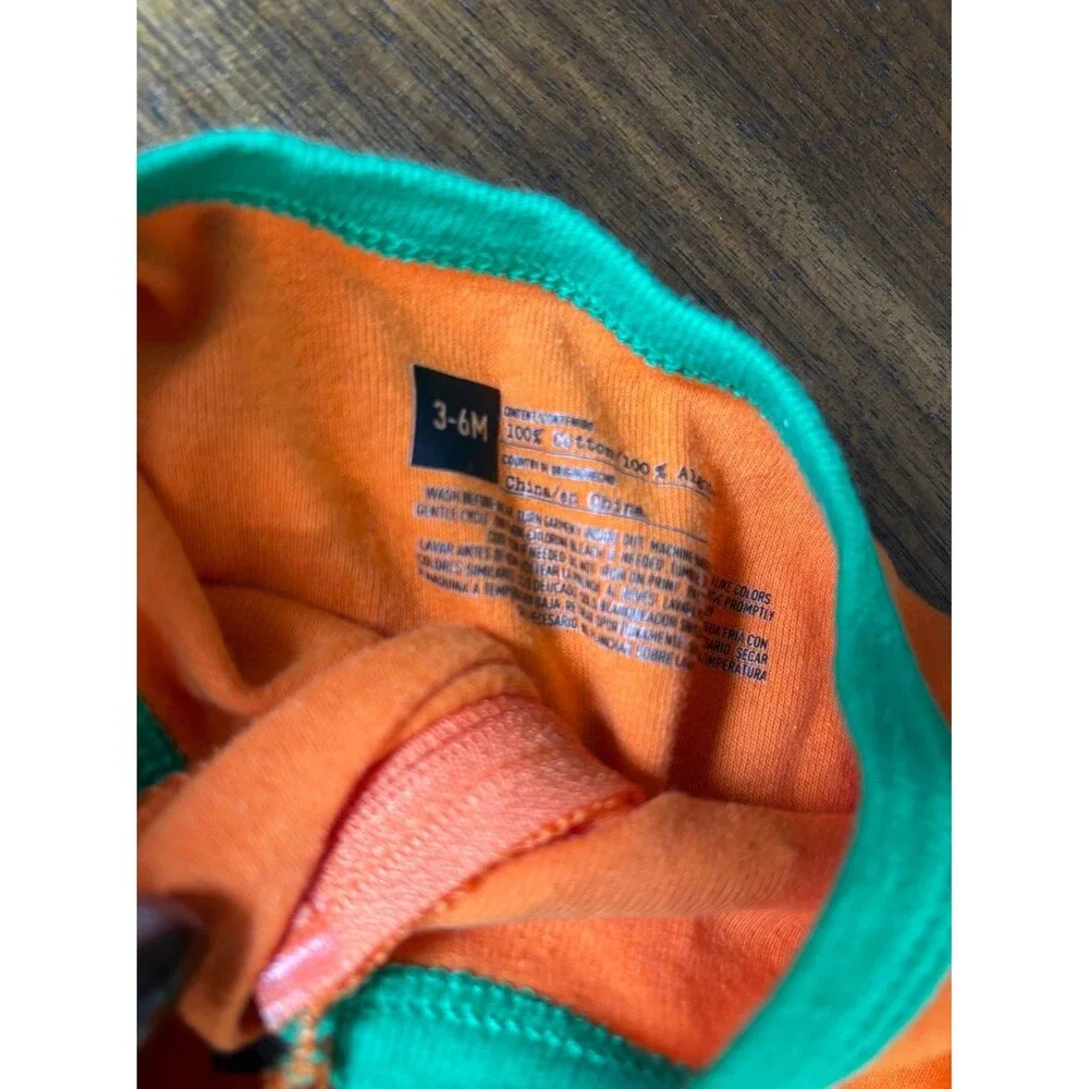 Orange Pumpkin Baby Onesie